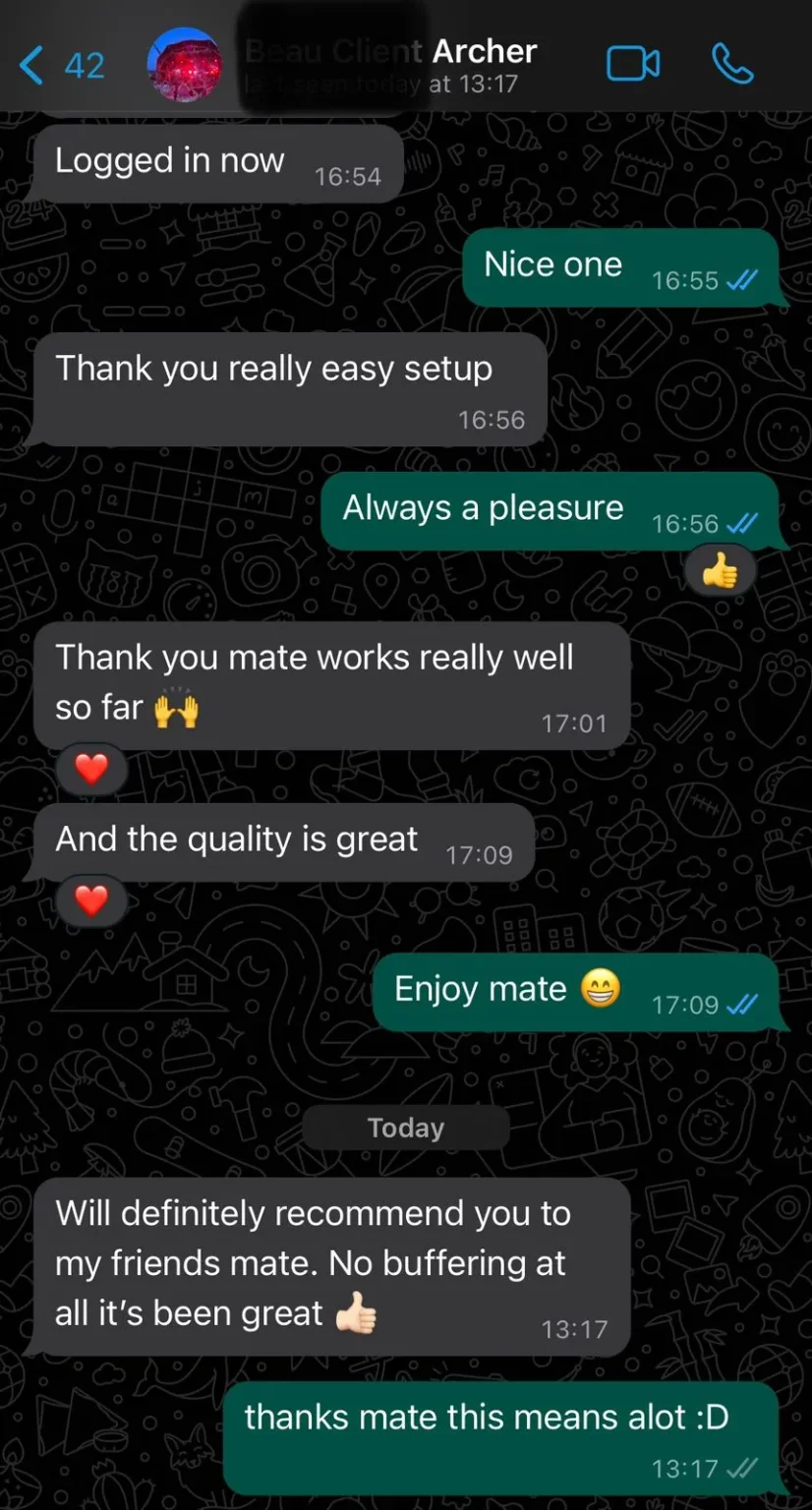 SupportIPTV Customer Feedback — Premium IPTV Service