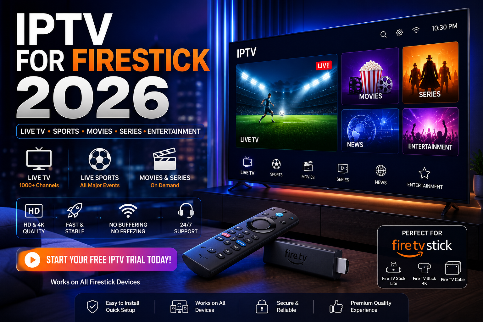 Install IPTV Smarters Pro on Firestick setup screen