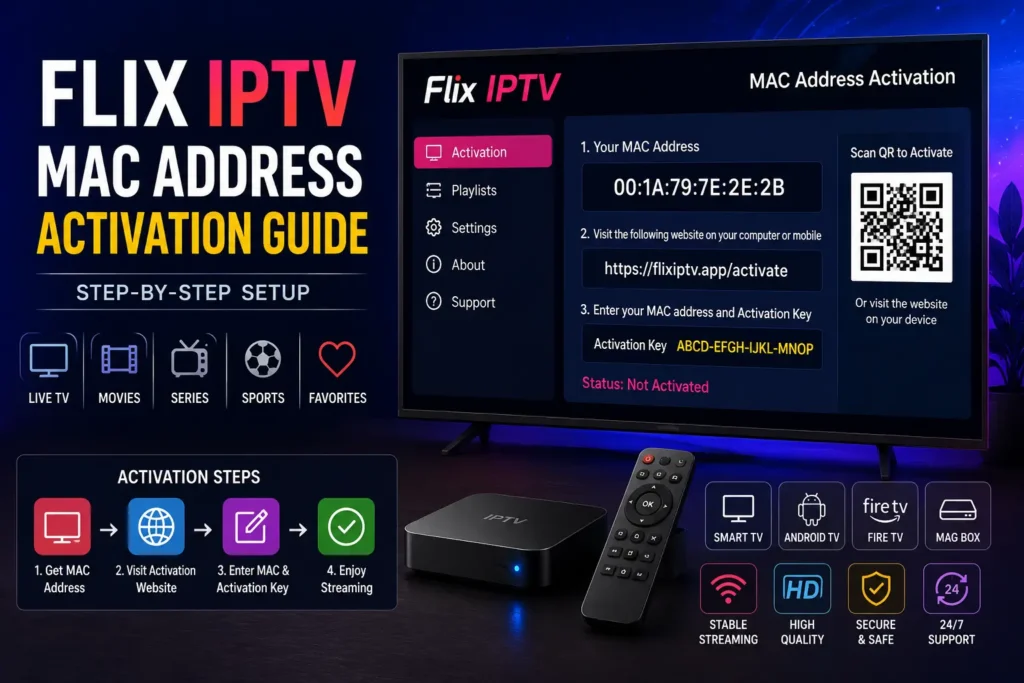Flix IPTV MAC Address Activation Guide (2026): Step-by-Step Setup
